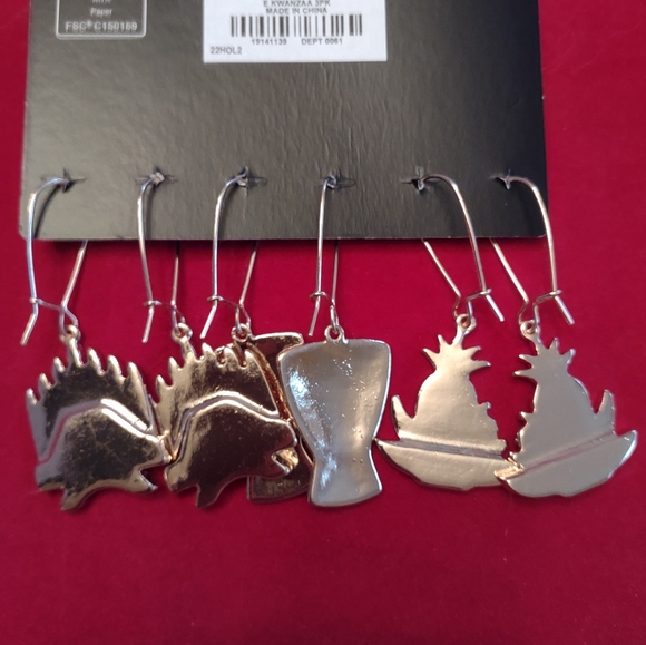 Brand New Earrings Kwanza Theme - Picture 2 of 4